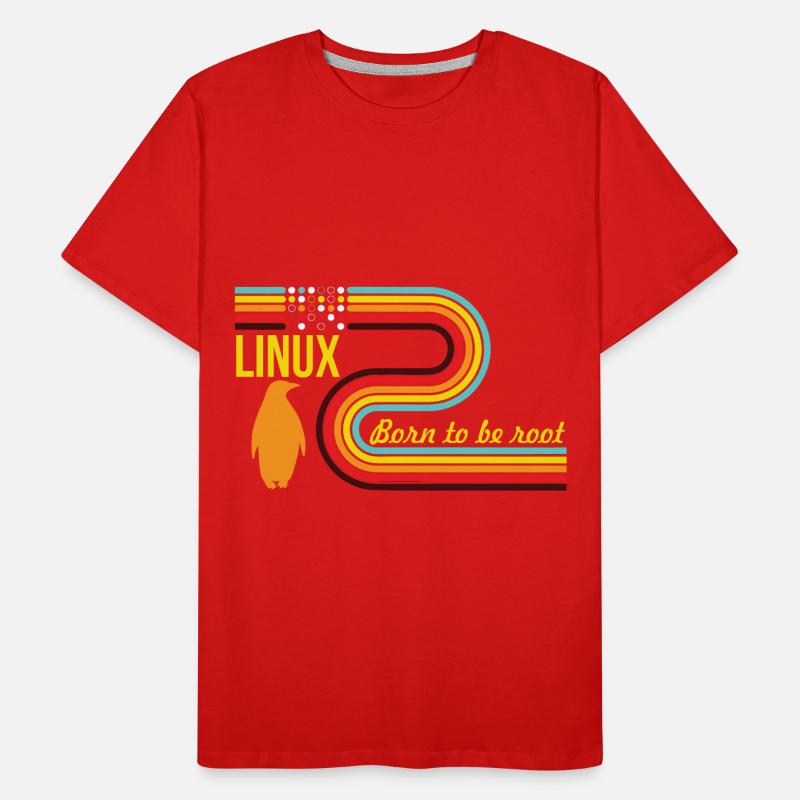 Born To Be Root Linux Nerd Geek Coding Men's Premium Organic T-Shirt