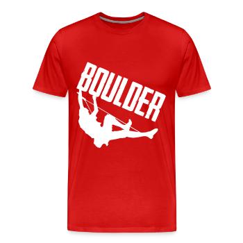 Bouldering Mountaineers Climbing Wall Climbing - Men's Premium Organic T-Shirt - red - Front - Damien (186cm)