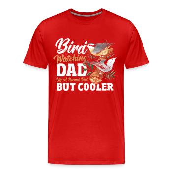 Observateurs d’oiseaux Observation d’oiseaux Amateurs d’oiseaux Amse - T-shirt bio Premium Homme - rouge - Devant - Damien (186cm)