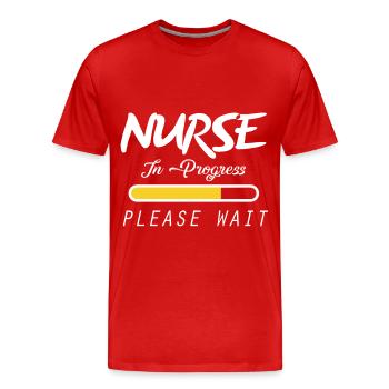 L’infirmière vient médecin de l’accident de l’hôpital - T-shirt bio Premium Homme - rouge - Devant - Damien (186cm)