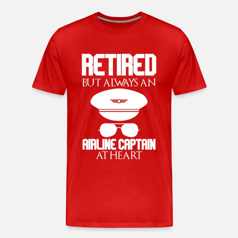 Pilot im Ruhestand - Männer Premium Bio T-Shirt - Rot