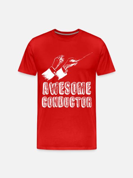 Awesome Dirigent Dirigentenstab beim dirigieren - Männer Premium Bio T-Shirt - Rot