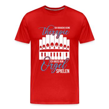 Organ Therapy Church Music Organ Players Organs - Men's Premium Organic T-Shirt - red - Front - Damien (186cm)