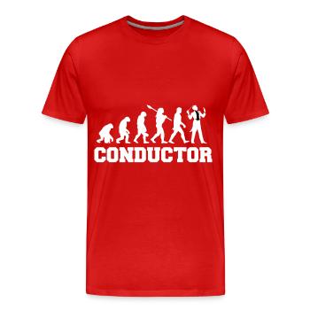 Conductor Evolution Orchestra Concert Music - Men's Premium Organic T-Shirt - red - Front - Damien (186cm)