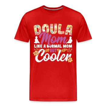Geburtsthelfer Hebamme Doula Mutter Baby Job Krank - Männer Premium Bio T-Shirt - Rot - Vorne - Damien (186cm)