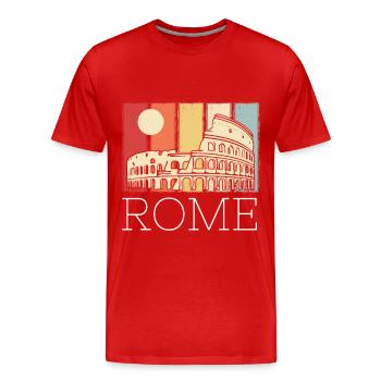 Kolosseum antikes Italien Rom Römer Toskana - Männer Premium Bio T-Shirt - Rot - Vorne - Damien (186cm)
