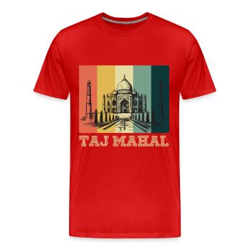 Taj Mahal India Palace South Asia - Men's Premium Organic T-Shirt - red - Front - Damien (186cm)