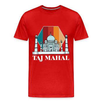 India Taj Mahal Palace South Asia Tourist - Men's Premium Organic T-Shirt - red - Front - Damien (186cm)