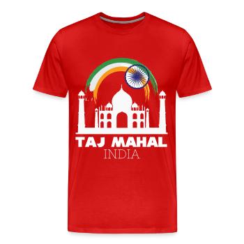 Taj Mahal Palace India Tourist Asia - Men's Premium Organic T-Shirt - red - Front - Damien (186cm)