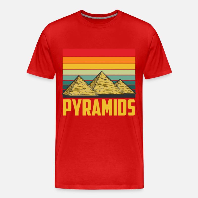 Pyramide Ägypten Sphinx Gizeh Anubis - Männer Premium Bio T-Shirt - Rot