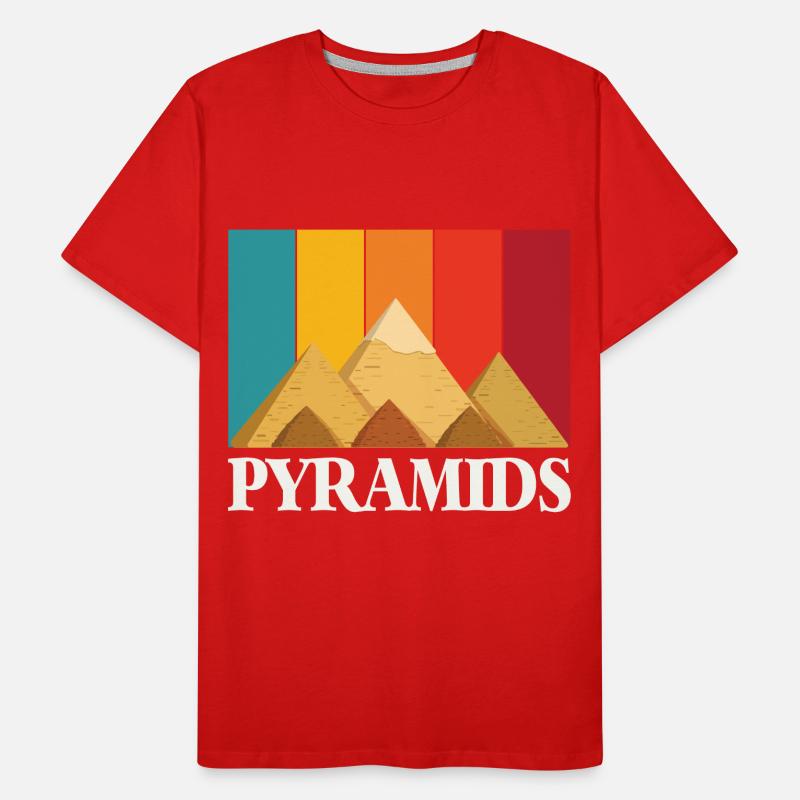 Pyramides Gizeh Egypte Rétro Sphinx T-shirt bio Premium Homme