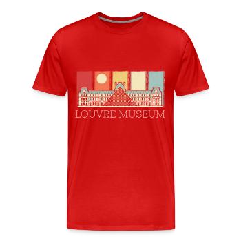 Musée du Louvre Paris France Art - T-shirt bio Premium Homme - rouge - Devant - Damien (186cm)