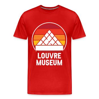 Paris Musée du Louvre Art France - T-shirt bio Premium Homme - rouge - Devant - Damien (186cm)