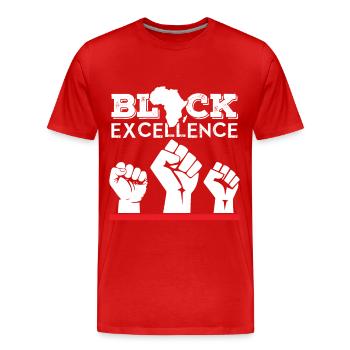 Mandela Black Excellence Freedom Afrique du Sud - T-shirt bio Premium Homme - rouge - Devant - Damien (186cm)