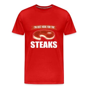 Grillen Grill BBQ Grillsaison Koch Grillkönig Gril - Männer Premium Bio T-Shirt - Rot - Vorne - Damien (186cm)
