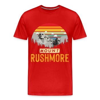 Mount Rushmore Black Hills South Dakota - Men's Premium Organic T-Shirt - red - Front - Damien (186cm)