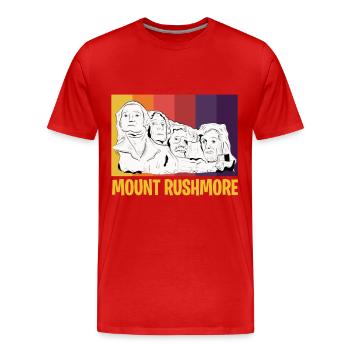 Mount Rushmore Amerika Präsidenten Denkmal - Männer Premium Bio T-Shirt - Rot - Vorne - Damien (186cm)
