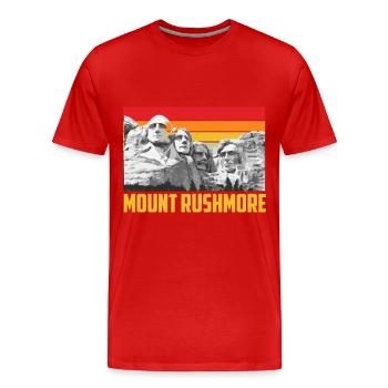 Mount Rushmore South Dakota Lincoln Memorial - Men's Premium Organic T-Shirt - red - Front - Damien (186cm)