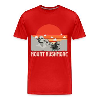 Mount Rushmore Dakota Berge Amerika USA - Männer Premium Bio T-Shirt - Rot - Vorne - Damien (186cm)