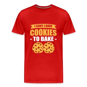 Cuisson de gâteaux Boulangerie Pain Cuisson du beurre Boulanger - T-shirt bio Premium Homme - rouge - Devant - Damien (186cm)