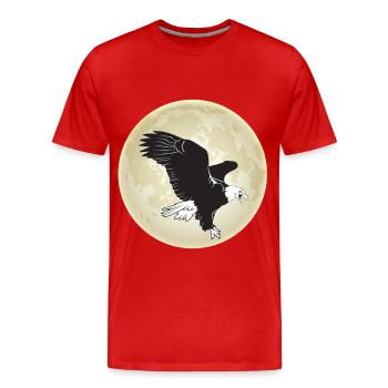 Eagle Wildlife Fauconnerie Oiseaux de proie Lune - T-shirt bio Premium Homme - rouge - Devant - Damien (186cm)