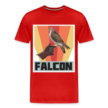 Faucons Fauconneries et aigles Faune - T-shirt bio Premium Homme - rouge - Devant - Damien (186cm)