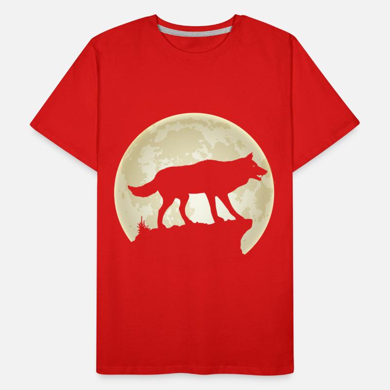 Full Moon Wolf Pack Wolf Pack Men's Premium Organic T-Shirt