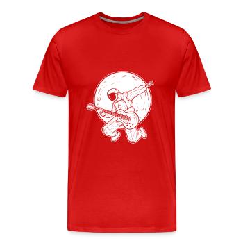Guitar Astronaut Guitar Player - Men's Premium Organic T-Shirt - red - Front - Damien (186cm)