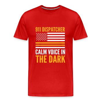 Notruf Disponent Notfall Ersthelfer Notfall-Di - Männer Premium Bio T-Shirt - Rot - Vorne - Damien (186cm)