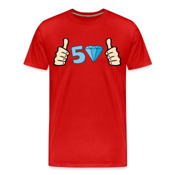 50 ans de vœux d’anniversaire 50e anniversaire - T-shirt bio Premium Homme - rouge - Devant - Damien (186cm)