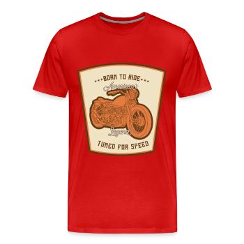 Bikers, motorcyclists - Men's Premium Organic T-Shirt - red - Front - Damien (186cm)