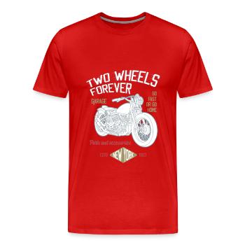 Bikers, motorcyclists - Men's Premium Organic T-Shirt - red - Front - Damien (186cm)