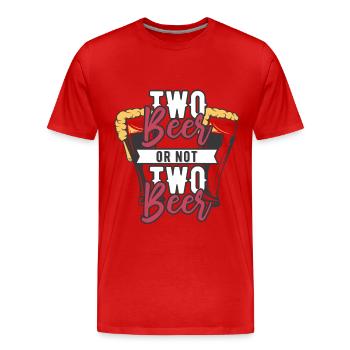Bière - T-shirt bio Premium Homme - rouge - Devant - Damien (186cm)