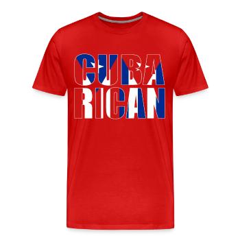 CubaRican Cuba Puerto Rico Cuban Puerto Rican - Männer Premium Bio T-Shirt - Rot - Vorne - Damien (186cm)