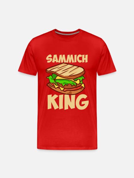 Sammich King Sandwich - Men's Premium Organic T-Shirt - red