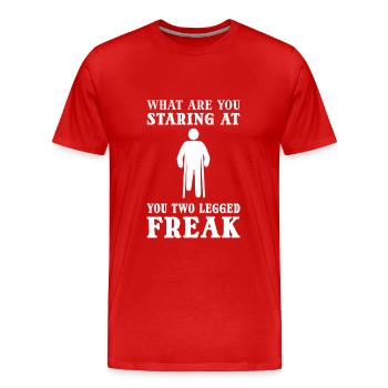 Amputierter Amputation Regierung Operation - Männer Premium Bio T-Shirt - Rot - Vorne - Damien (186cm)