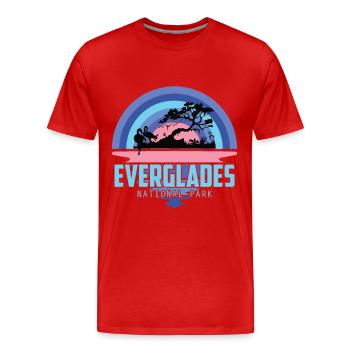 Parc national des Everglades Souvenir Pelikan SwampGebi - T-shirt bio Premium Homme - rouge - Devant - Damien (186cm)