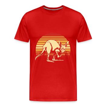 Känguru Retro Australien Down Under Outback - Männer Premium Bio T-Shirt - Rot - Vorne - Damien (186cm)