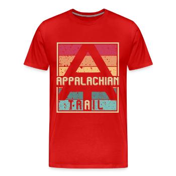 Sentier des Appalaches Sentiers de randonnée souvenirs - T-shirt bio Premium Homme - rouge - Devant - Damien (186cm)