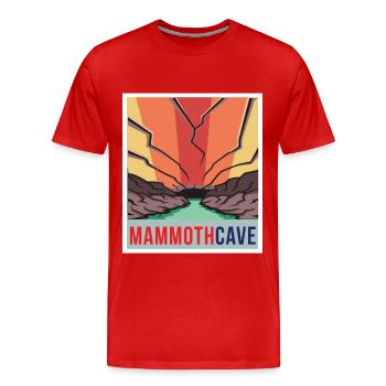 Mammoth Höhle Retro Nationalpark Souvenir Kentucky - Männer Premium Bio T-Shirt - Rot - Vorne - Damien (186cm)