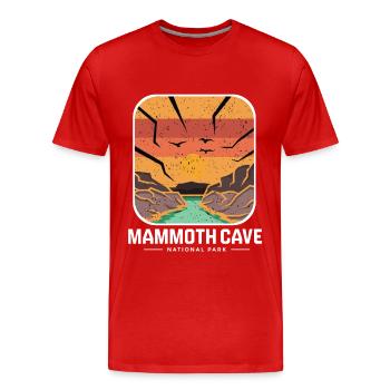 Parc national Mammoth Cave Kentucky Souvenir Höhle - T-shirt bio Premium Homme - rouge - Devant - Damien (186cm)