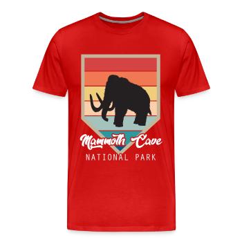 Parc national Souvenir Mammoth Cave Kentucky Sentier de randonnée - T-shirt bio Premium Homme - rouge - Devant - Damien (186cm)