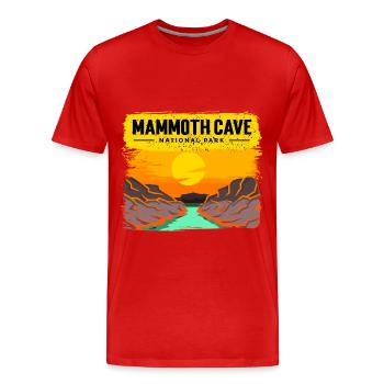 Parc national Cave Mammoth Cave Kentucky Souvenir - T-shirt bio Premium Homme - rouge - Devant - Damien (186cm)