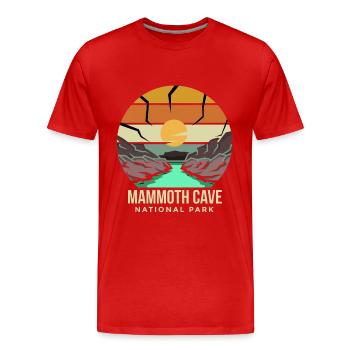 Souvenir Höhle Kentucky Mammoth Cave Nationalpark - Männer Premium Bio T-Shirt - Rot - Vorne - Damien (186cm)