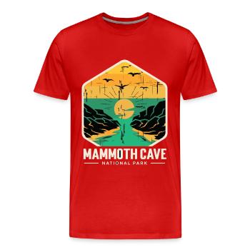 Parc national Souvenir Mammoth Cave Kentucky Souven - T-shirt bio Premium Homme - rouge - Devant - Damien (186cm)