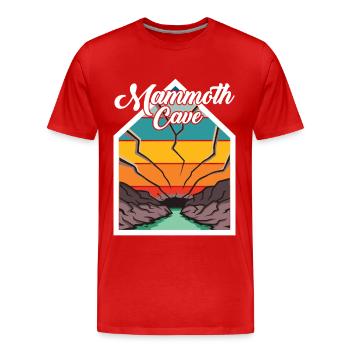Randonnée dans le parc national de Mammoth Cave Kentucky - T-shirt bio Premium Homme - rouge - Devant - Damien (186cm)