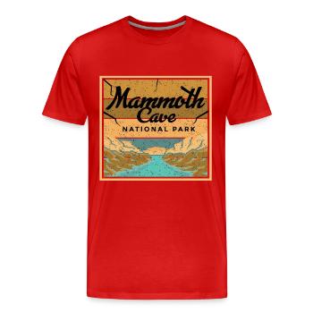 Mammoth Cave Kentucky National Park Souvenir - T-shirt bio Premium Homme - rouge - Devant - Damien (186cm)