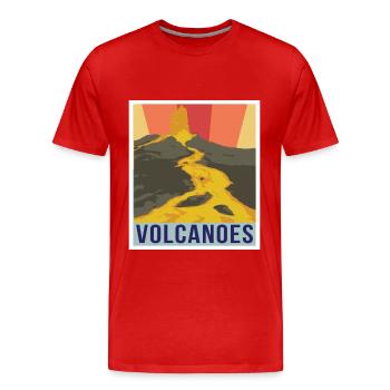 Nationalpark Souvenir Vulkan Insel Vulkane Hawaii - Männer Premium Bio T-Shirt - Rot - Vorne - Damien (186cm)
