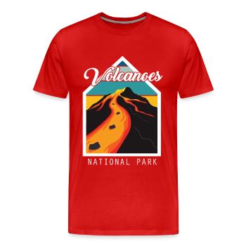 Vulkan Nationalpark Insel Hawaii Vulkan Souvenir - Männer Premium Bio T-Shirt - Rot - Vorne - Damien (186cm)