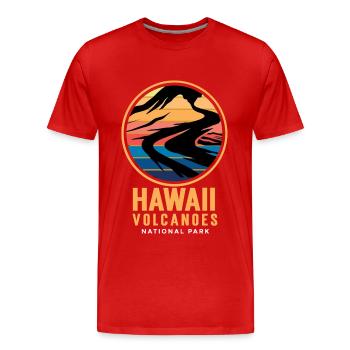 Hawaii Volcanoes National Park Volcano Island Souveni - Men's Premium Organic T-Shirt - red - Front - Damien (186cm)